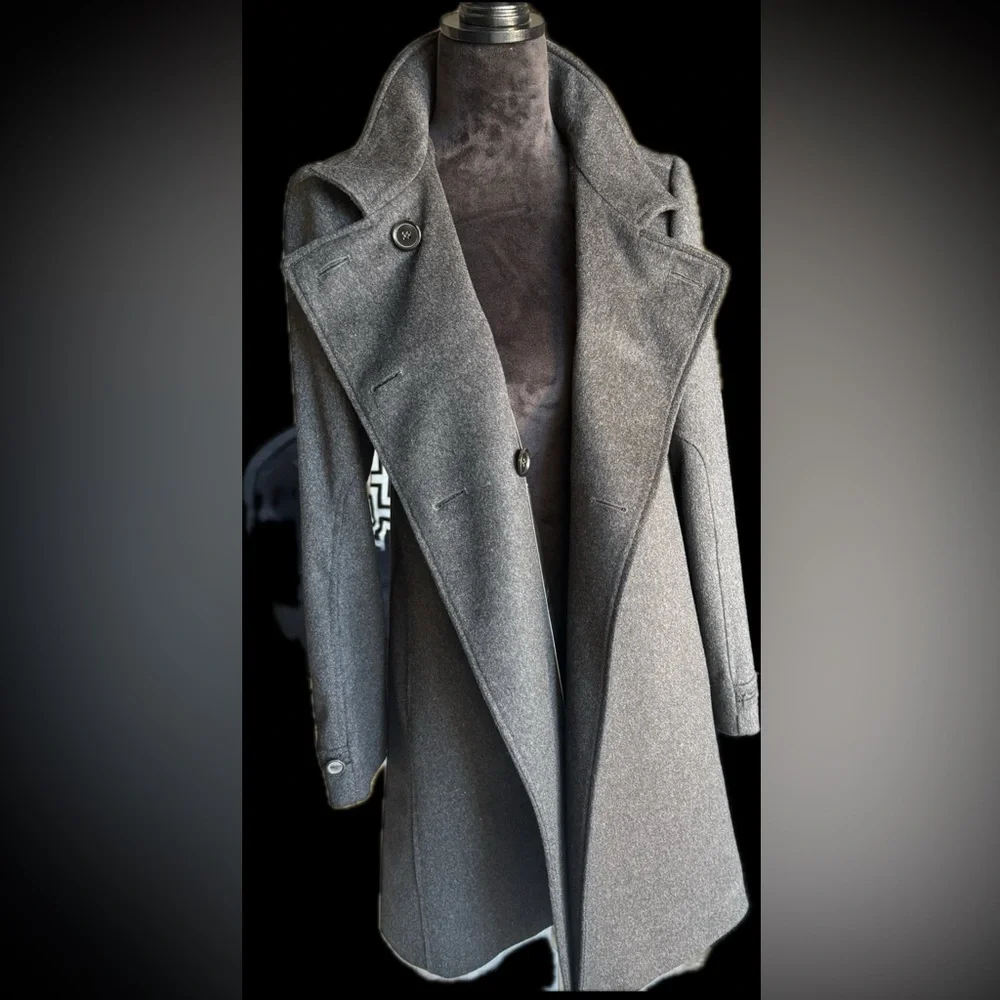 Zara Woman size Small military grey wool jacket with buttons. Great condition! - Picture 2 of 7